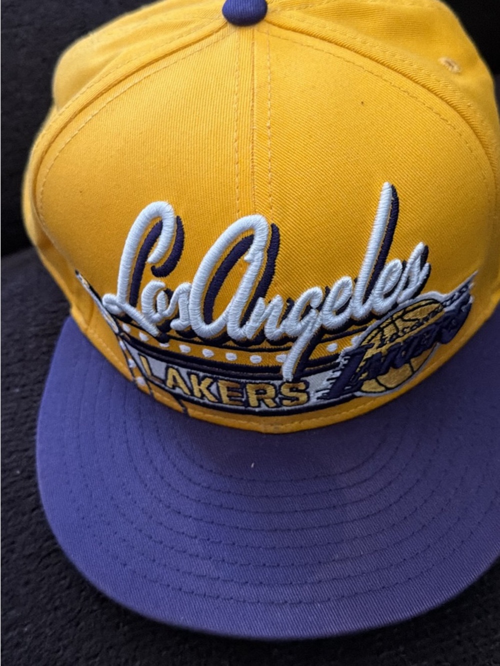 New Era Los Angeles Lakers Yellow and Purple Youth Snapback Hat